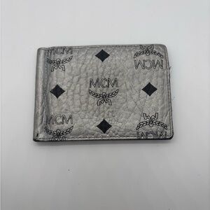 MCM Silver and Black Men's Wallet